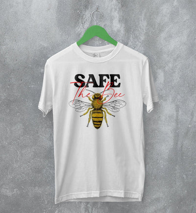 Bee T-Shirt Safe The Bee Shirt Wildlife Animal Illustration Gift - WorldWideShirt