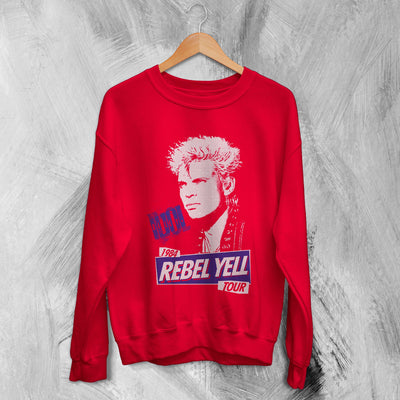 Billy Idol Sweatshirt 1984 Tour Billy Rebel Yell Sweater 80s Music Merch - WorldWideShirt