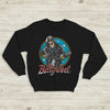 Billy Joel Retro Biker Sweatshirt 80s Rock Legend Crewneck Motorcycle Billy Joel Shirt - Black - WorldWideShirt