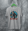 Billy Joel Retro Biker T-Shirt 80s Rock Legend Tee Motorcycle Billy Joel Shirt - Sport Grey - WorldWideShirt