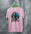 Billy Joel Retro Biker T-Shirt 80s Rock Legend Tee Motorcycle Billy Joel Shirt - Light Pink - WorldWideShirt
