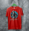 Billy Joel Retro Biker T-Shirt 80s Rock Legend Tee Motorcycle Billy Joel Shirt - Red - WorldWideShirt