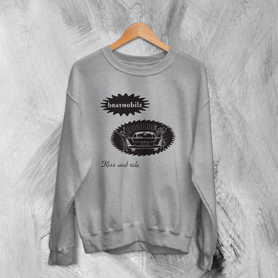 Bratmobile Sweatshirt Bratmobile Kiss and Ride Sweater Punk Rock Band Merch - WorldWideShirt