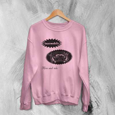 Bratmobile Sweatshirt Bratmobile Kiss and Ride Sweater Punk Rock Band Merch - WorldWideShirt