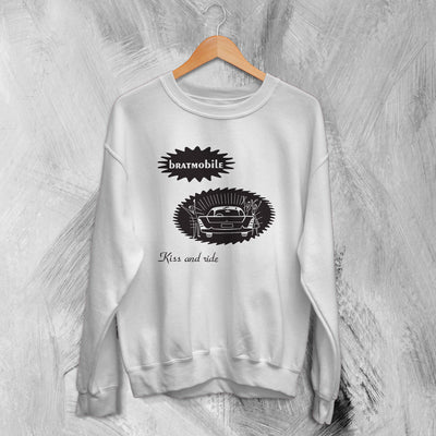 Bratmobile Sweatshirt Bratmobile Kiss and Ride Sweater Punk Rock Band Merch - WorldWideShirt