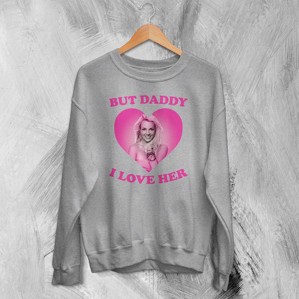 Britney Spears Lover Sweatshirt Pop Love Britney Spears Shirt Pop Princess Crewneck - Sport Grey - WorldWideShirt