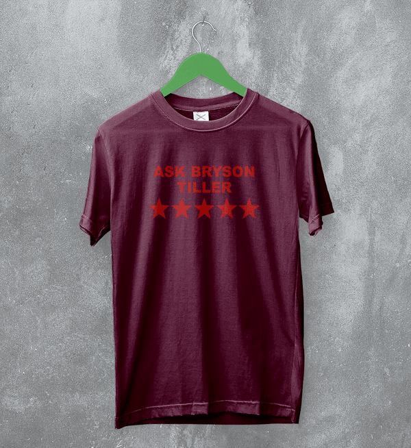 Bryson Tiller T-Shirt Rap Ask Bryson Tiller Shirt Vintage Rapper Music Tee - Red Maroon - WorldWideShirt