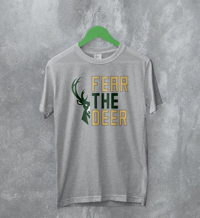 Bucks Fear The Deer T-Shirt Milwaukee Bucks Shirt Gift For Bucks Fanatics - WorldWideShirt