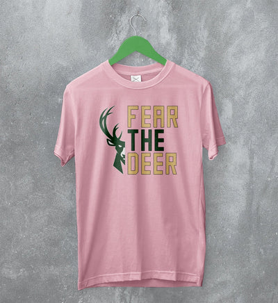 Bucks Fear The Deer T-Shirt Milwaukee Bucks Shirt Gift For Bucks Fanatics - WorldWideShirt