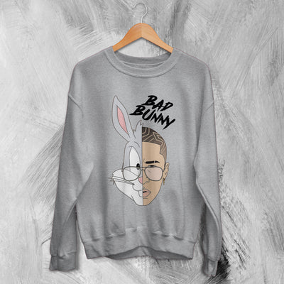 Bugs Bunny X Bad Bunny Sweatshirt Bad Bunny Sweater Rapper Shirt - WorldWideShirt