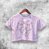 Bunny Heart Shape Crop Top Bunny Heart Shape Shirt Aesthetic Y2K Shirt - WorldWideShirt