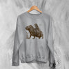 Capybara Sweatshirt Vintage Possum Cowboy Sweater American Lover - WorldWideShirt