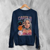 Cardi B Bootleg Sweatshirt Rap Cardi B Shirt Retro Rapper Style Crewneck Music Streetwear - Navy Blue - WorldWideShirt