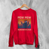 Cat Sweatshirt Pew Pew Madafaka Sweater Cat Animal Lover Gift - WorldWideShirt