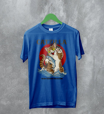 Cat T-Shirt Catzilla Shirt Godzilla Fan Japan Cat Lover Gift - WorldWideShirt