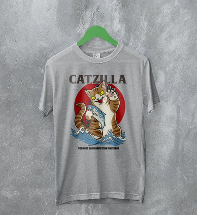 Cat T-Shirt Catzilla Shirt Godzilla Fan Japan Cat Lover Gift - WorldWideShirt