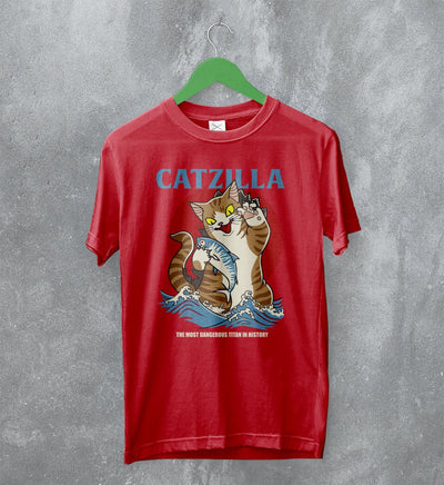 Cat T-Shirt Catzilla Shirt Godzilla Fan Japan Cat Lover Gift - WorldWideShirt