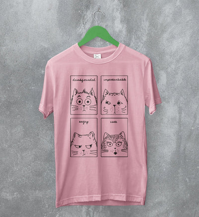 Cat T-Shirt Expression Cats Shirt Animal Pet Lover Gift - WorldWideShirt