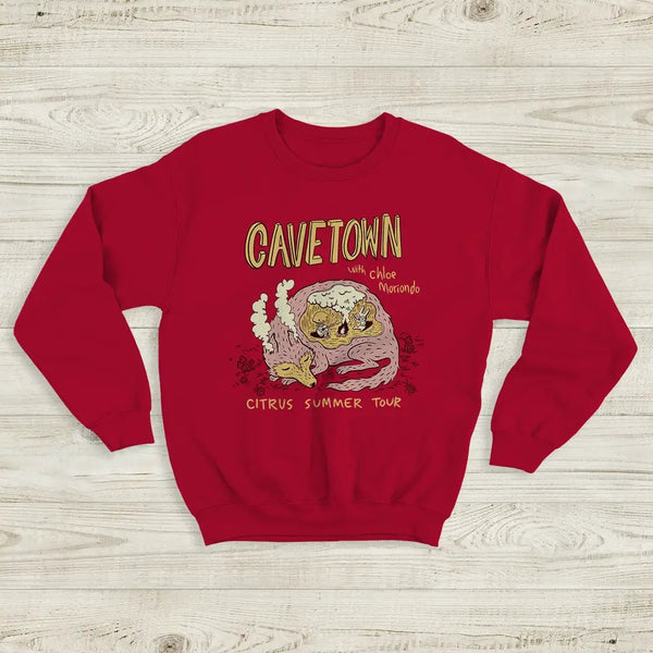 Cavetown Citrus Summer Tour Sweatshirt The Cavetown And Chloe Moriondo Shirt - Red - WorldWideShirt