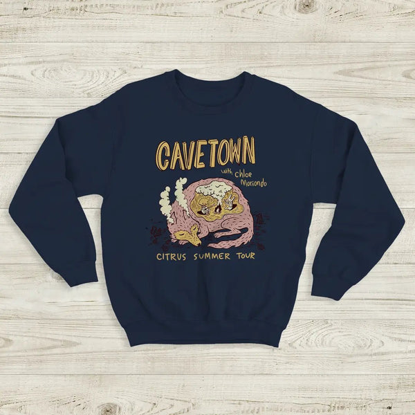 Cavetown Citrus Summer Tour Sweatshirt The Cavetown And Chloe Moriondo Shirt - Navy Blue - WorldWideShirt