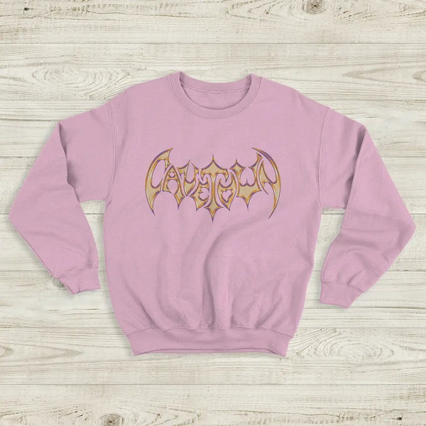 Cavetown Logo Sweatshirt Indie Bat Cavetown Shirt Gentle Ukulele Music Merch - Light Pink - WorldWideShirt