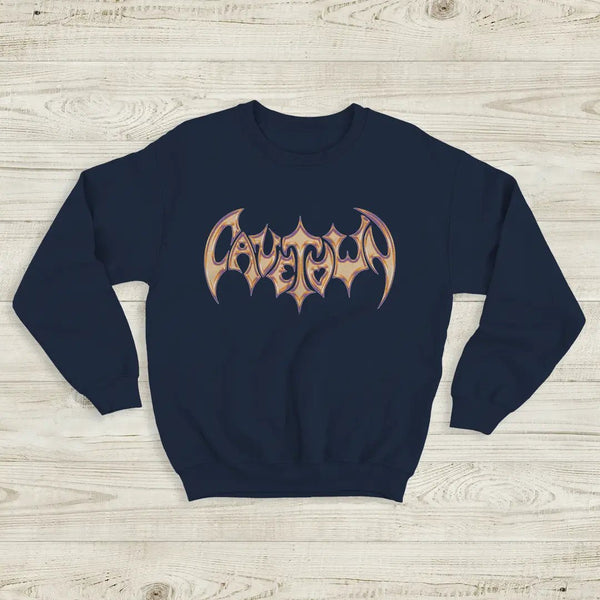 Cavetown Logo Sweatshirt Indie Bat Cavetown Shirt Gentle Ukulele Music Merch - Navy Blue - WorldWideShirt