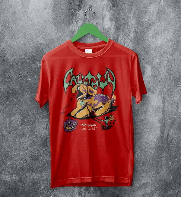Cavetown No Bark No Bite T-Shirt Album Running with Scissors Cavetown Shirt - Red - WorldWideShirt