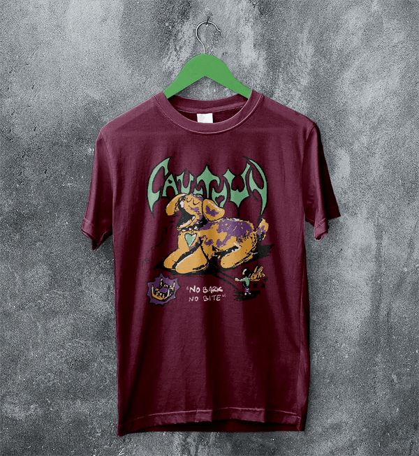 Cavetown No Bark No Bite T-Shirt Album Running with Scissors Cavetown Shirt - Red Maroon - WorldWideShirt