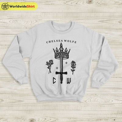 Chelsea Wolfe Sword and Crown Sweatshirt Chelsea Wolfe Shirt Music Shirt - WorldWideShirt