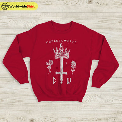 Chelsea Wolfe Sword and Crown Sweatshirt Chelsea Wolfe Shirt Music Shirt - WorldWideShirt