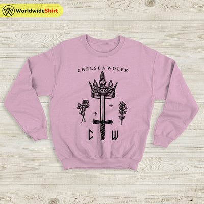 Chelsea Wolfe Sword and Crown Sweatshirt Chelsea Wolfe Shirt Music Shirt - WorldWideShirt