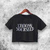 Choose Yourself Crop Top Choose Yourself Shirt Aesthetic Y2K Shirt - WorldWideShirt