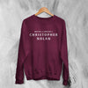 Christopher Nolan Credit Sweatshirt Directed By Christopher Nolan Shirt The Odyssey Crewneck - Red Maroon - WorldWideShirt