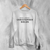Christopher Nolan Credit Sweatshirt Directed By Christopher Nolan Shirt The Odyssey Crewneck - White - WorldWideShirt