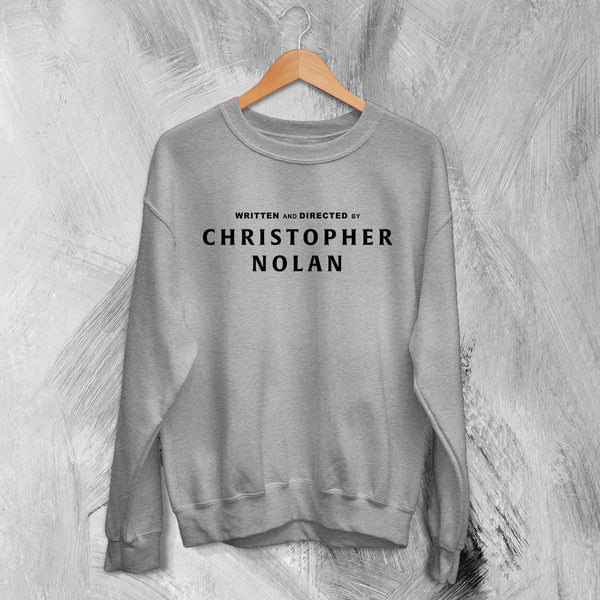 Christopher Nolan Credit Sweatshirt Directed By Christopher Nolan Shirt The Odyssey Crewneck - Sport Grey - WorldWideShirt