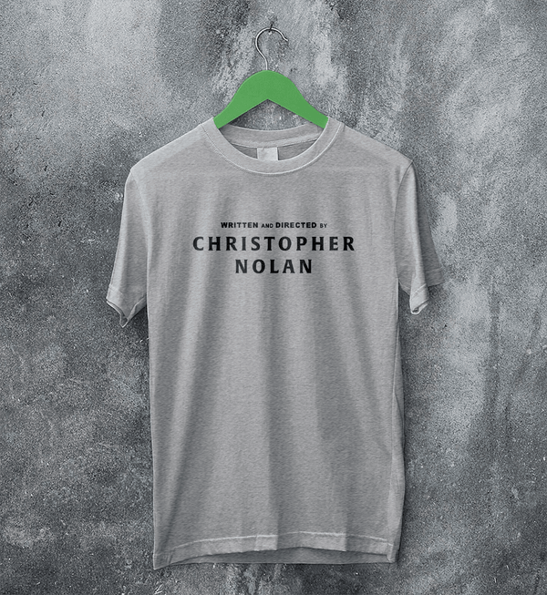 Christopher Nolan Credit T-Shirt Directed By Christopher Nolan Shirt The Odyssey Tee - Sport Grey - WorldWideShirt