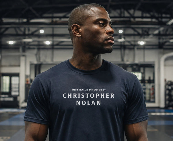 Christopher Nolan Credit T-Shirt Directed By Christopher Nolan Shirt The Odyssey Tee - Black - WorldWideShirt
