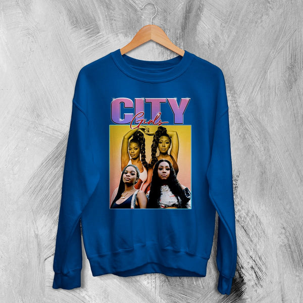 City Girls Bootleg Sweatshirt Hip Hop City Girls Shirt Female Rap Music Crewneck - Royal Blue - WorldWideShirt