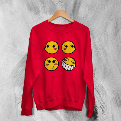 Cowboy Bebop Sweatshirt Expression Emoticon Space Sweater Cyberpunk Anime - WorldWideShirt