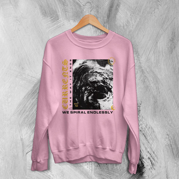 Currents Album Sweatshirt The Way is Ends Currents Shirt Metalcore Band Crewneck - Light Pink - WorldWideShirt