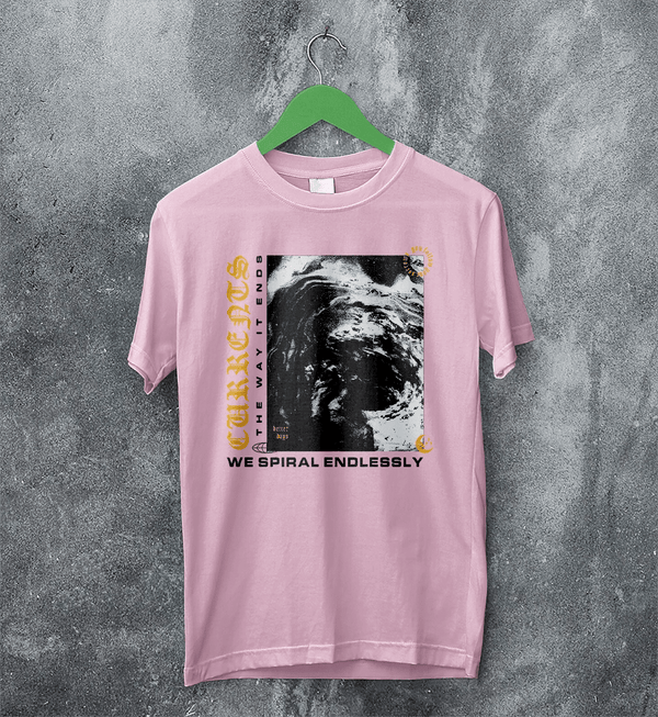 Currents Album T-Shirt The Way is Ends Currents Shirt Metalcore Band Tee - Light Pink - WorldWideShirt
