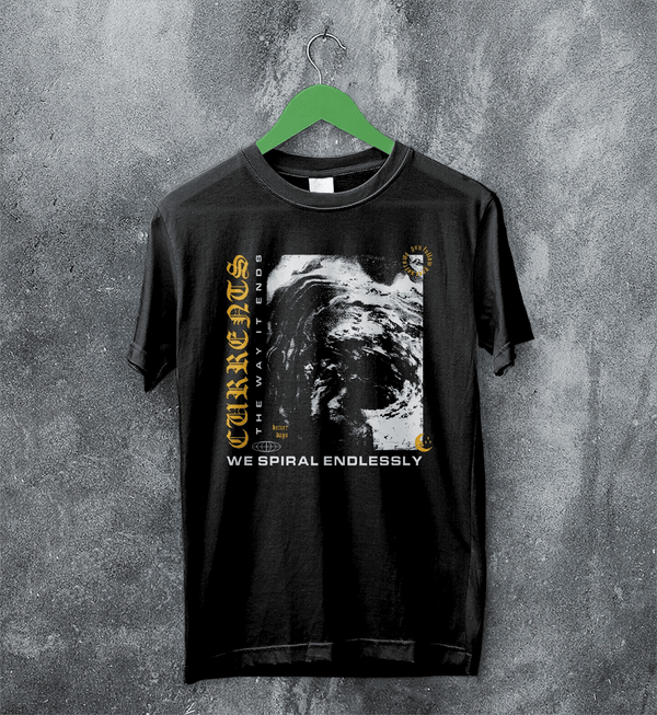 Currents Album T-Shirt The Way is Ends Currents Shirt Metalcore Band Tee - Black - WorldWideShirt