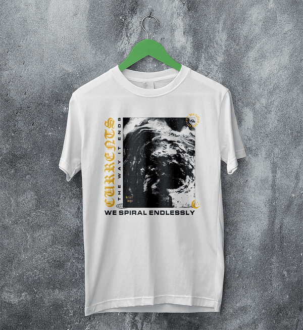 Currents Album T-Shirt The Way is Ends Currents Shirt Metalcore Band Tee - White - WorldWideShirt
