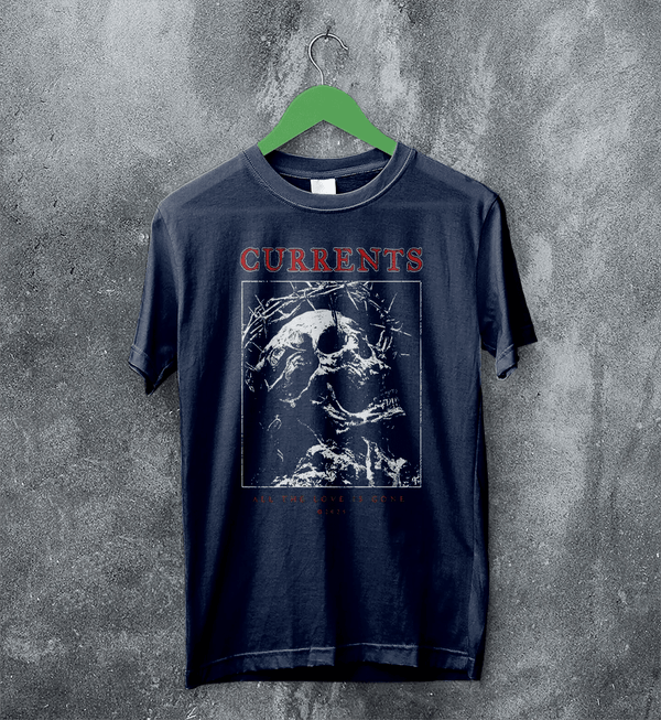 Currents Love Is Gone T-Shirt Currents Shirt Metalcore Band Concert Tee - Navy Blue - WorldWideShirt