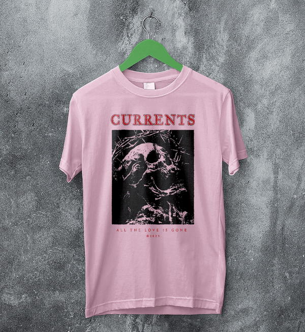 Currents Love Is Gone T-Shirt Currents Shirt Metalcore Band Concert Tee - Light Pink - WorldWideShirt