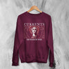 Currents Sweatshirt Currents The Death We Seek Shirt Metalcore Band Crewneck - Red Maroon - WorldWideShirt