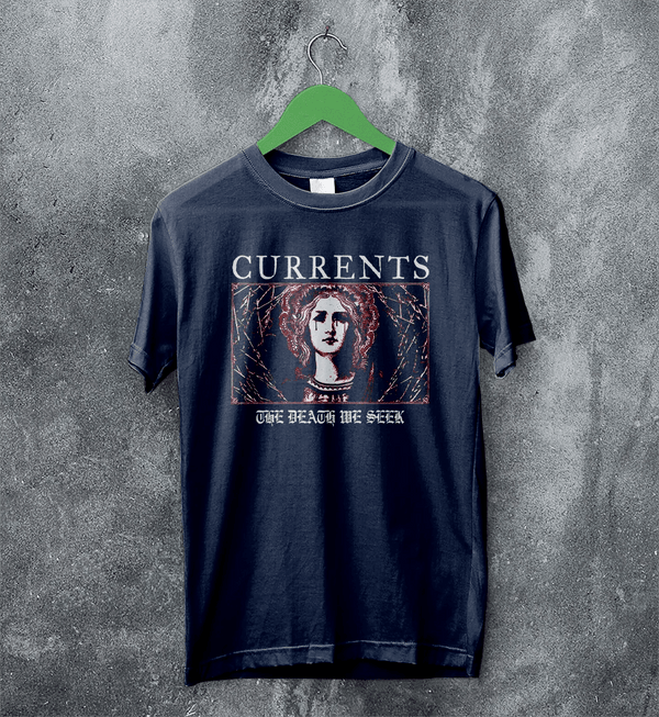 Currents T-Shirt Currents The Death We Seek Shirt Metalcore Band Tee - Navy Blue - WorldWideShirt