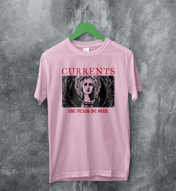 Currents T-Shirt Currents The Death We Seek Shirt Metalcore Band Tee - Light Pink - WorldWideShirt