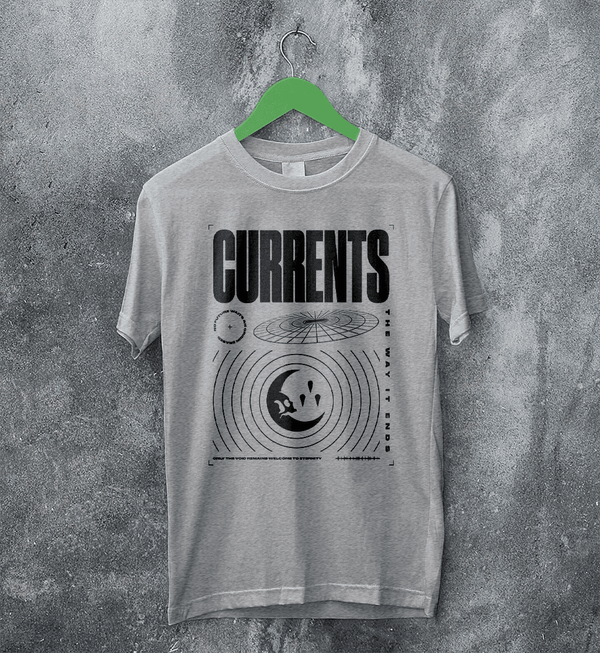 Currents The Way is Ends T-Shirt Currents Shirt Metalcore Band Concert Tee - Sport Grey - WorldWideShirt