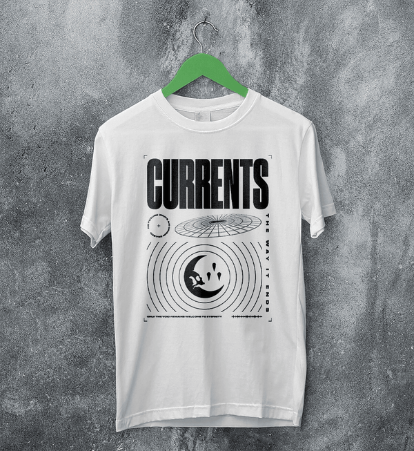 Currents The Way is Ends T-Shirt Currents Shirt Metalcore Band Concert Tee - White - WorldWideShirt